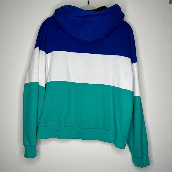 Victoria’s Secret PINK Colorblock Zip-Up Hoodie - Blue, White & Teal - Size [Ins - Picture 7 of 7